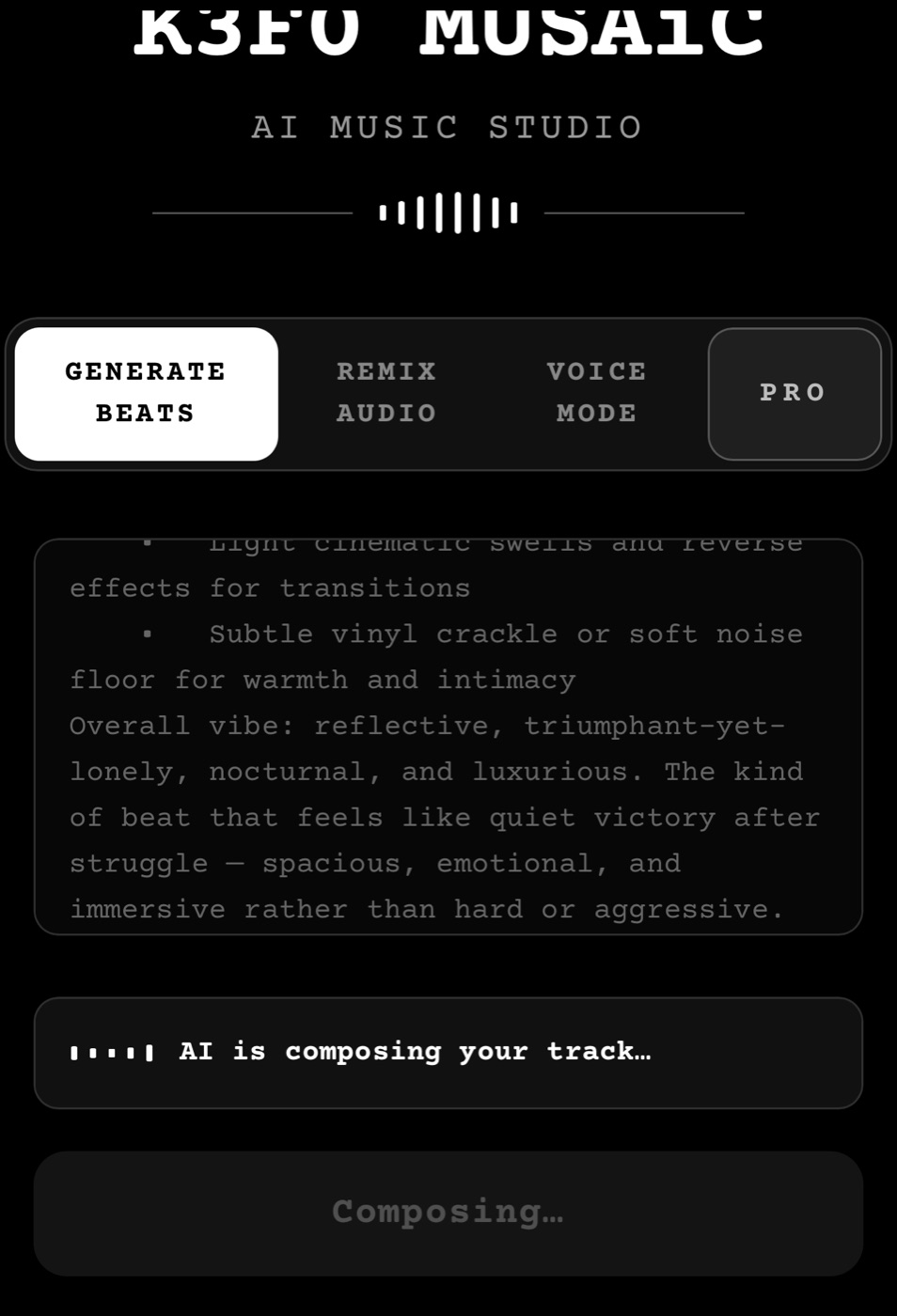 AI Music Gen/KeFo PRO 3
